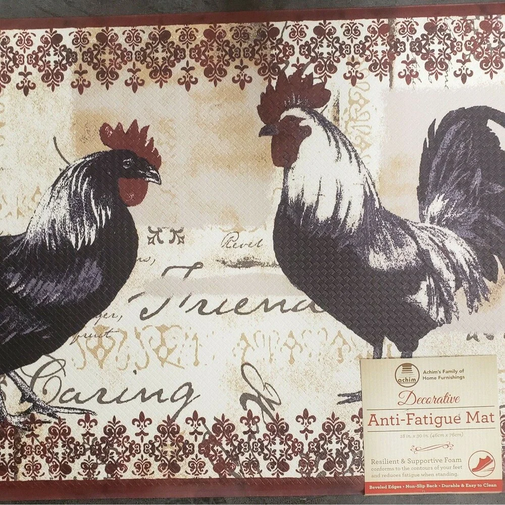 Anti-Fatigue Non Slip Printed PVC Kitchen Floor Mat (18